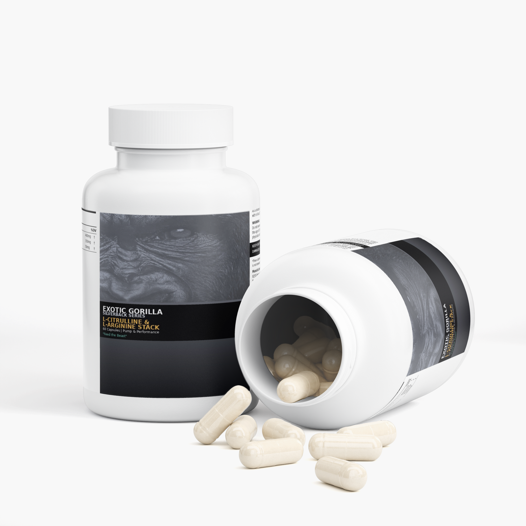 Exotic Gorilla Silver Back Series L-Citrulline & L-Arginine Stack