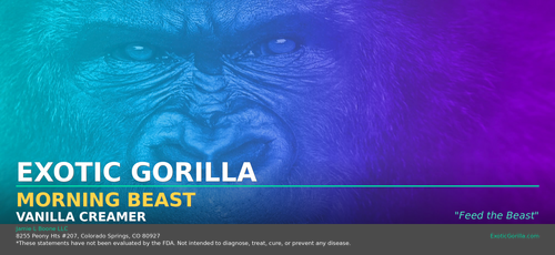 Exotic Gorilla Morning Beast Collagen Creamer-Vanilla